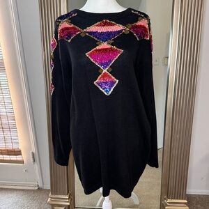 80s Vintage Sequin Sweater